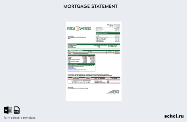 цифровая загрузка Италия Intesa Sanpaolo заявление об ипотеке Word и PDF шаблон